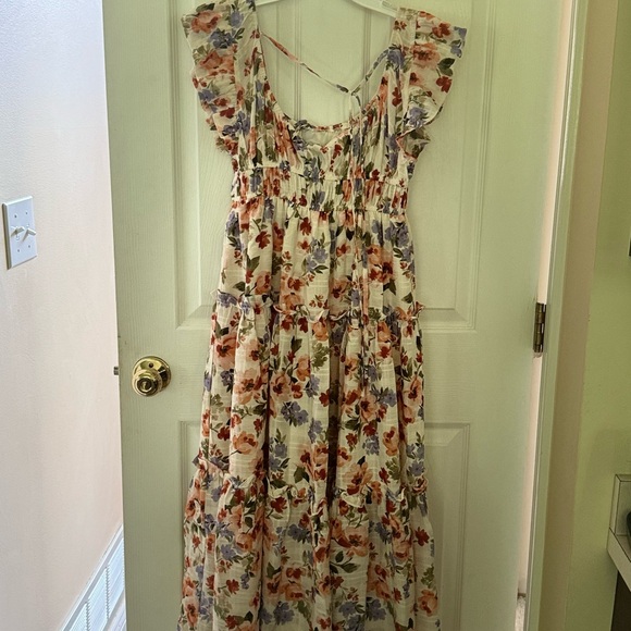 EN SAISON Women's Sibyl Floral Gauze Midi-Dress size S/M runs large - Picture 6 of 10